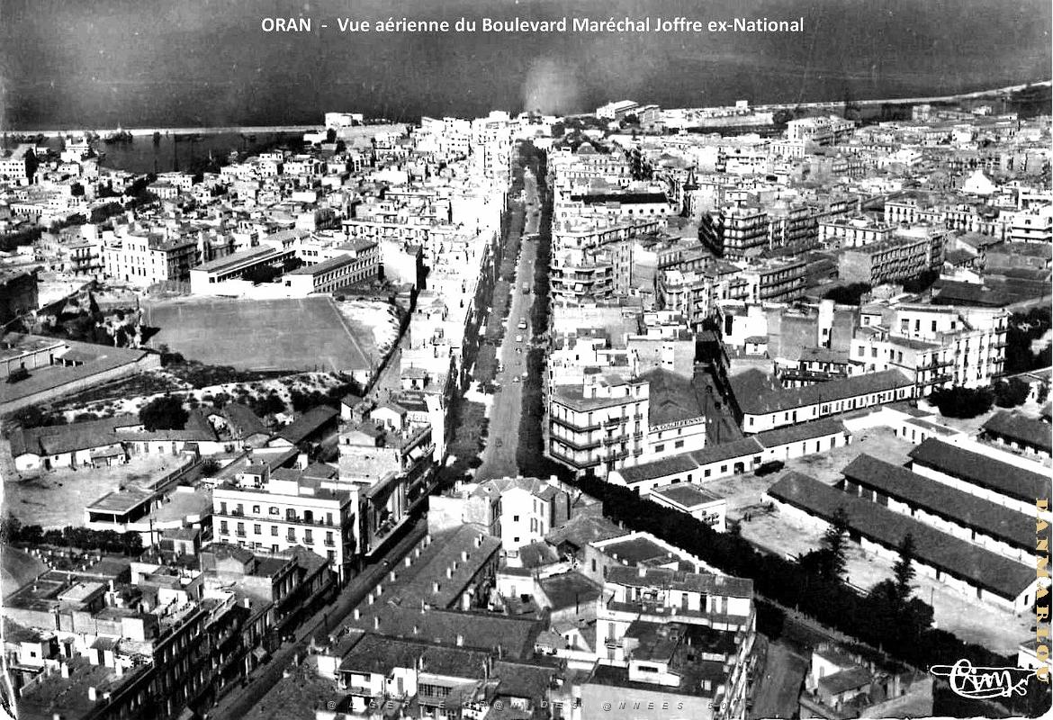 Oran - BOULEVARD MARECHAL Joffre ex-National vue aerienne.jpg